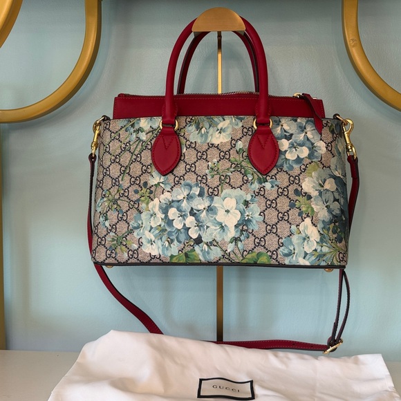 Gucci Handbags - Gucci Bloom Satchel Bag with Crossbody Strap